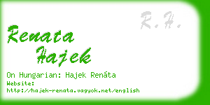 renata hajek business card